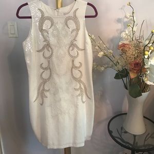 Badgley Mischka little white dress